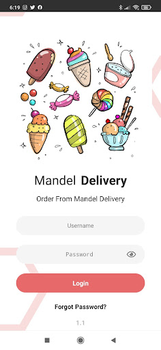 Android application Mandel Delivery screenshort