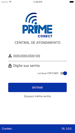 Android application Prime Conect screenshort