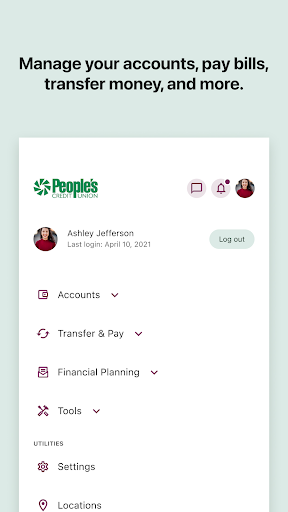 People's CU Mobile Banking Screenshot