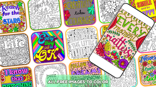 Android application Quotes Color by Number Book screenshort