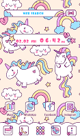 screenshot of Endearing Unicorns Theme