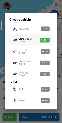 RideRunner - Client, Passenger Screen 3
