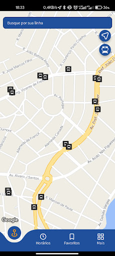 Android application Busão Legal screenshort