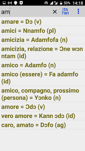 ItaTwita (Italian -Twi) Screen 2