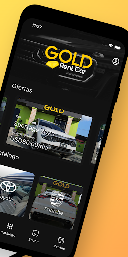 Gold Rent Car Screen 2