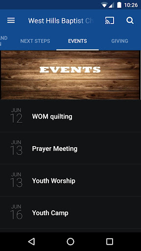 West Hills Baptist Church Screen 3