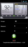 screenshot of TempoPerfect Metronome