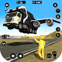 City Garbage Flying Truck- Flying Games