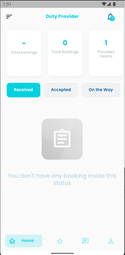 Duty Services - Provider Screen 2