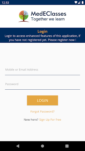 Android application MedEClasses Pediatric screenshort