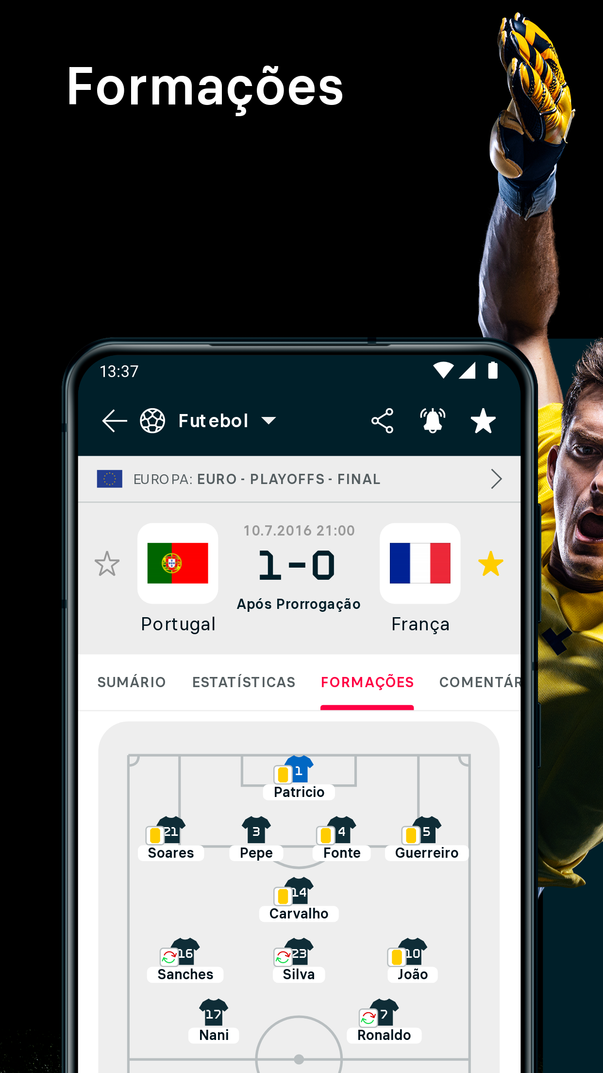 Android application Flashscore Brasil screenshort