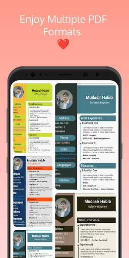 Android application CV Maker For Job: Build Resume screenshort