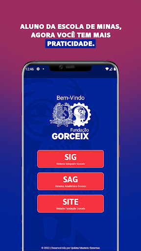 Android application FG Aluno screenshort
