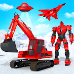 Cover Image of Download Grand Snow Excavator Robot Transforming Games 19 APK