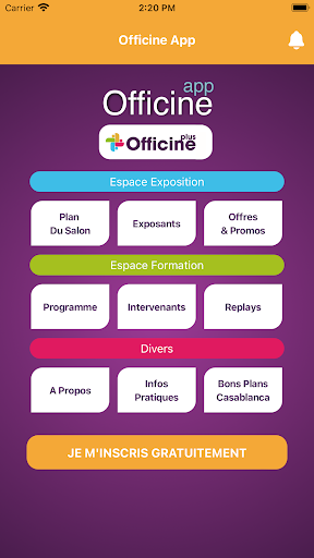 Android application Officine App screenshort