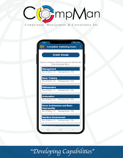 CompMan Validating Exam Screen 2