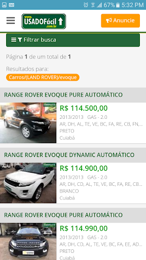 Usado Facil Web Screen 2