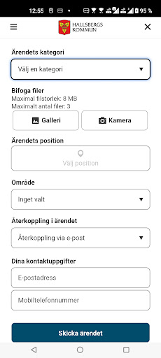 Felanmälan Hallsbergs kommun Screen 2