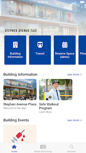 Android application Stephen Avenue Place screenshort
