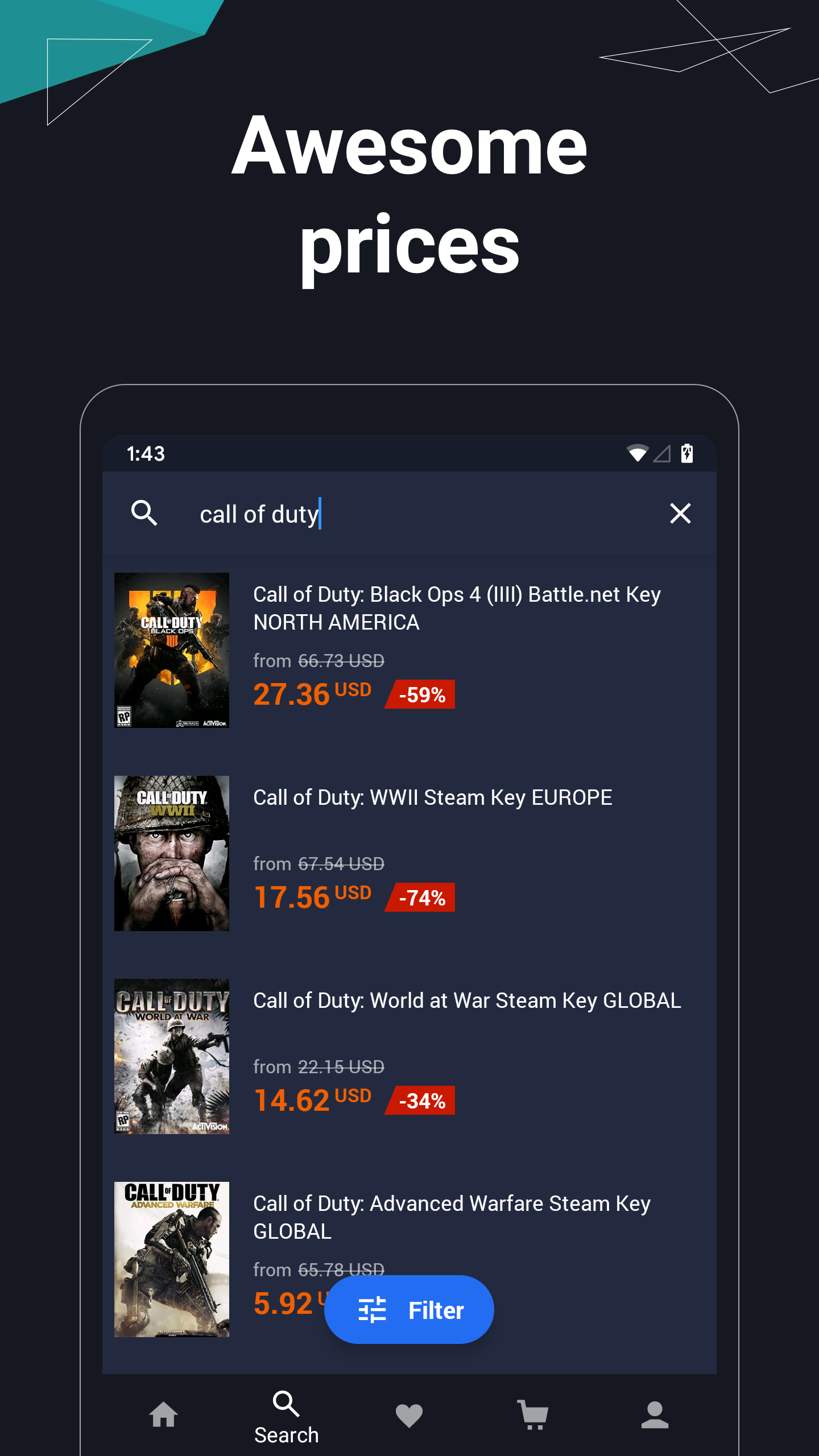 Android application G2A - Games, Gift Cards & More screenshort