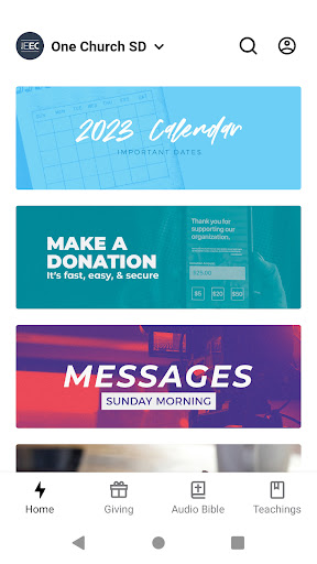 Android application ONEECWCHURCH screenshort