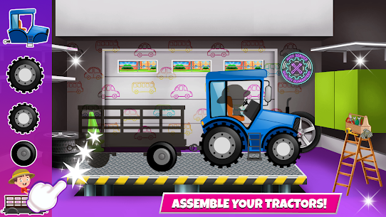 Kids Farm Tractors on Hills Mod APK 2022 5