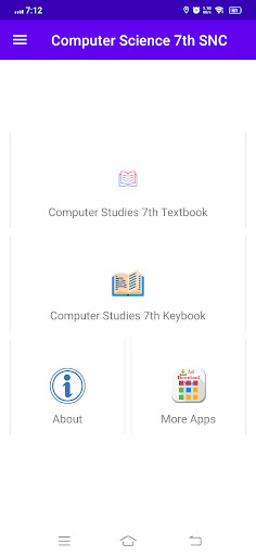 Android application Computer 7th SNC Key and Book screenshort