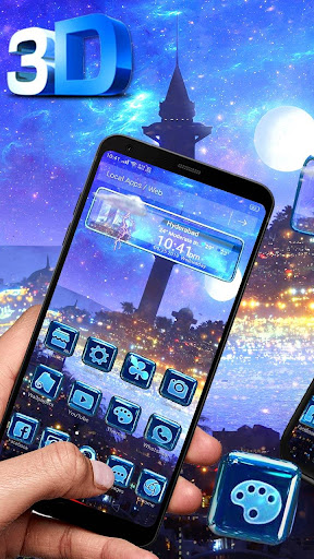 Night City 3D Glass Tech Theme ?