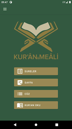 Android application Kuran ve Meali screenshort