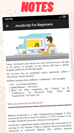 Learn JavaScript Screen 2