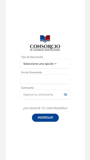 Android application Consorcio Academias screenshort