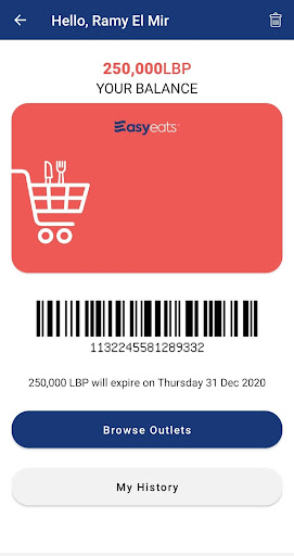 Android application MyEasyCards screenshort