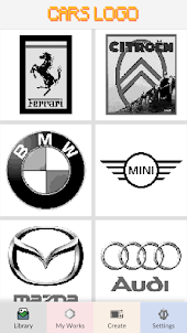 Cars Logo Pixel Game