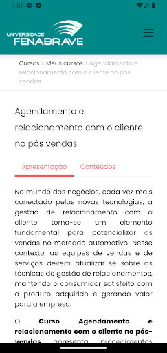 Universidade Web Fenabrave App Screen 3