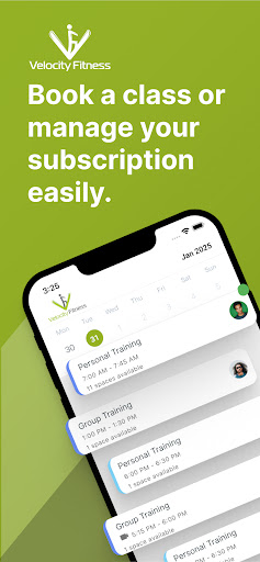 Android application Velocity Fitness screenshort