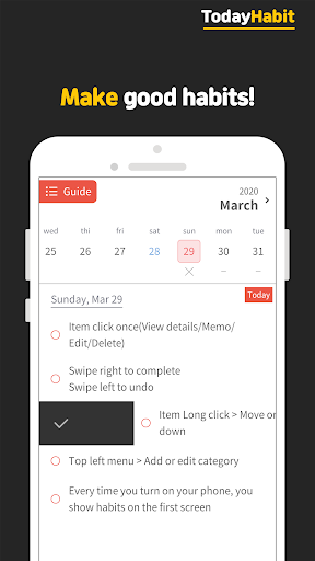 Today’s Habit - Todo list Screen 2