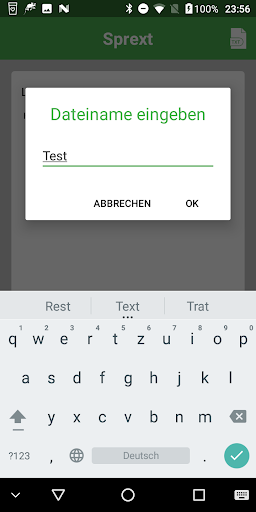 Convert speech to text Sprext Screen 3