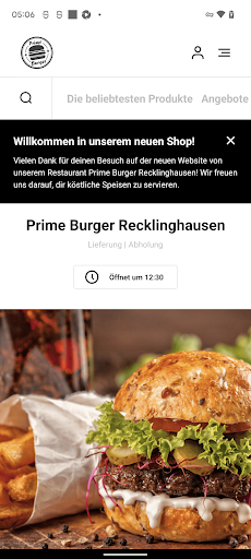 Android application Prime Burger Recklinghausen screenshort