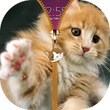 Kitten Zipper Lock Screen icon