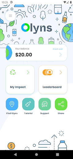 Android application Olyns screenshort