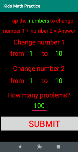 Kids Math Practice Screen 2