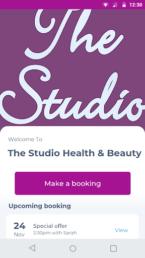 Android application The Studio Health & Beauty screenshort