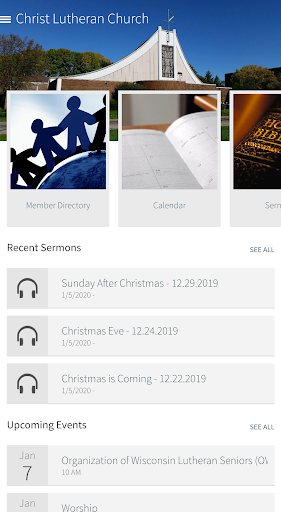 Android application Christ Lutheran Church screenshort