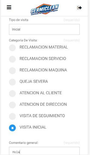 Visitas Clientes Germiclean Screen 2