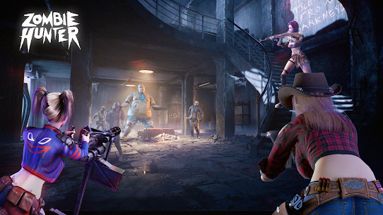 تحميل لعبة قتال الزومبي  Zombie Hunter Survival مهكرة للاندرويد 2024 1