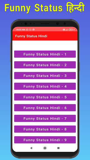 Android application Funny Status Hindi 2024 screenshort