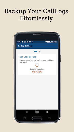 Screenshot of Call Logs Backup
