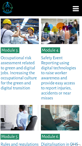 Android application E-learningSafesenseplus screenshort