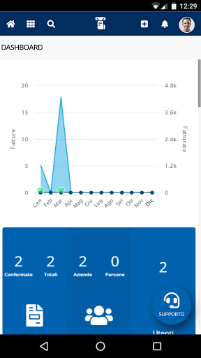 Android application Fatture Avvocati screenshort