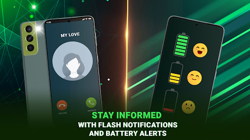 Android application Flash & Battery Notification screenshort